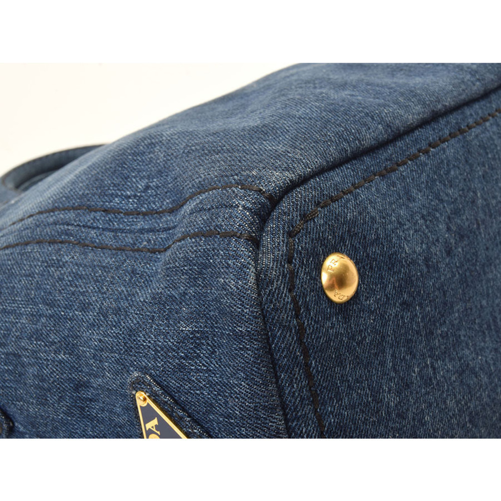 Prada Tote Bag Blue Denim - Picture 6 of 11